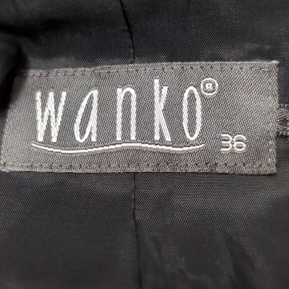 Wanko timeless trench black whitestich accent trench coat size s EUR size 36 - Picture 9 of 12